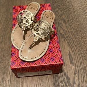 Tory Burch Miller sandal Rose Gold size 8